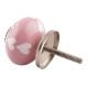Pink Heart And Tiny Flower Ceramic Floral Cabinet Knobs